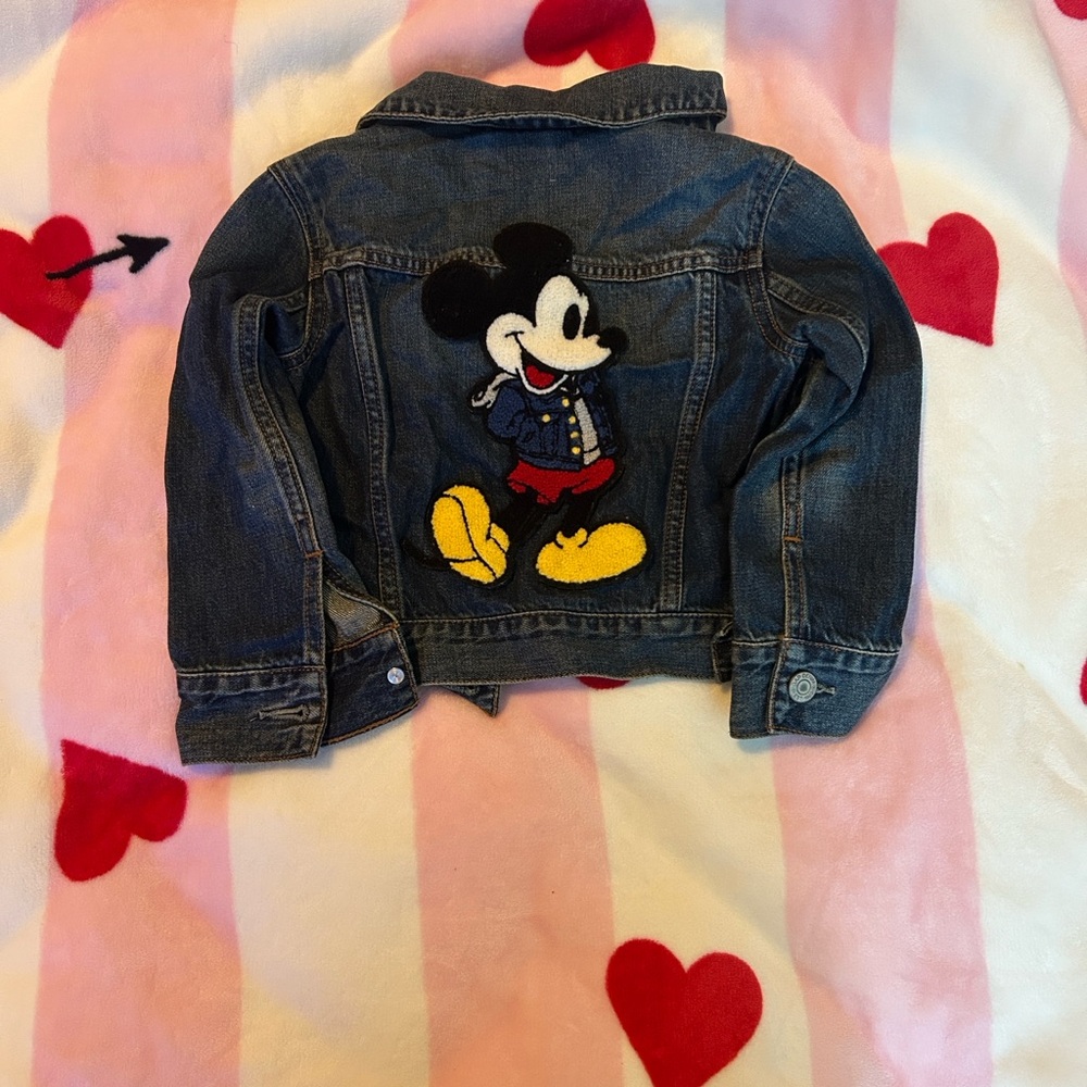 GAP Kids Jean Jacket with Mickey Mouse - Blue and Yellow